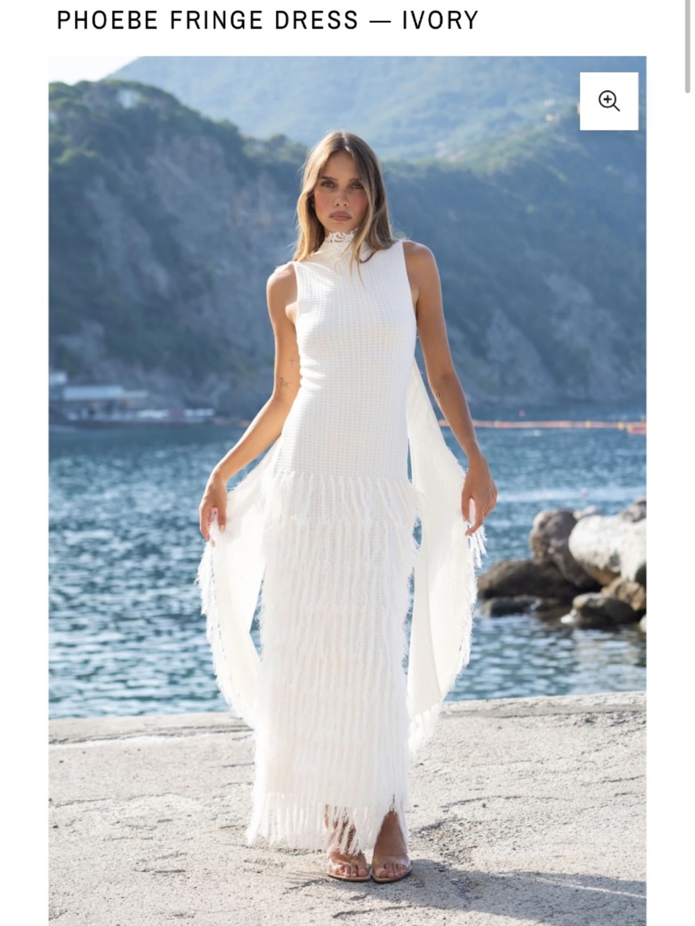 YLLW The Label Phoebe Fringe Dress – Ivory